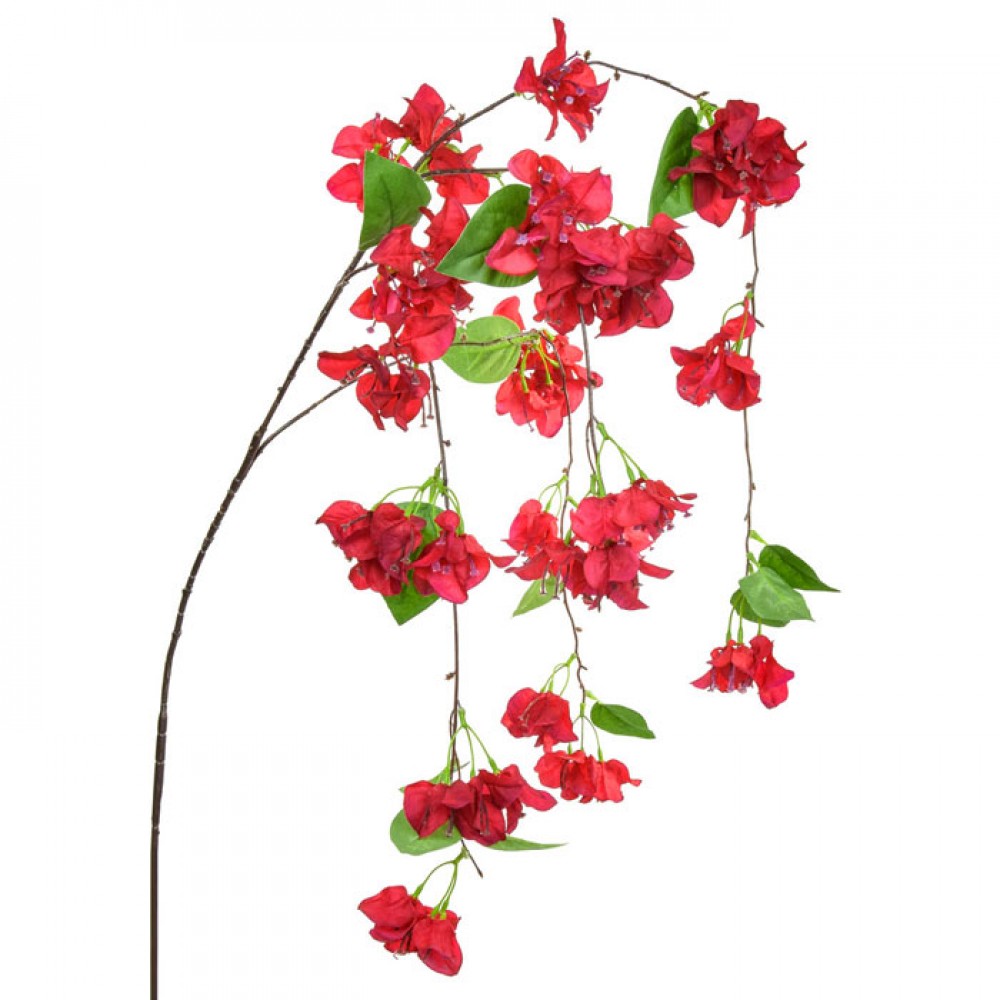 Artificial Bougainvillea Red Trailing 145cm | Artificial Flowers