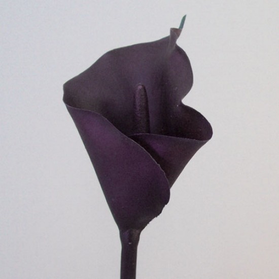 Artificial Calla Lily Aubergine Purple 69cm - L149 E1