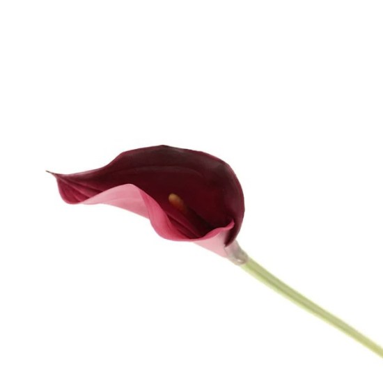 Artificial Calla Lilies Real Touch Aubergine Plum 72cm - L120