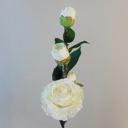 Artificial Camellias Cream 58cm - C118 A4
