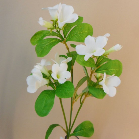 Artificial Bellflowers White 47cm - B033 B2