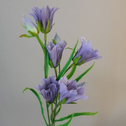 Artificial Campanula Bell Flowers Purple 49cm - B070 A3