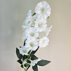 Artificial Campanula Bell Flowers White 87cm - C032