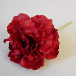 Silk Carnation on Short Wire Stem Red - C234 C4