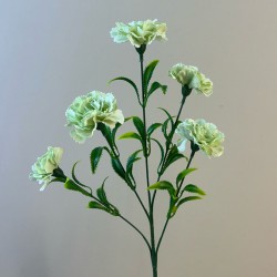 Artificial Spray Carnations Pale Green 58cm - C219 J3