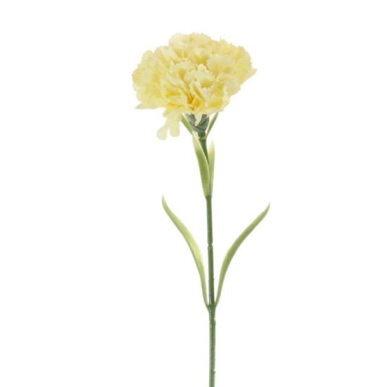 Artificial Carnations Butter Lemon 41cm - C099 