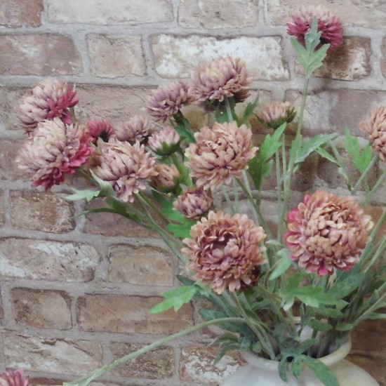 Artificial Spray Chrysanthemum Mauve Pink 68cm - C271 A4