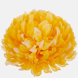 Artificial Chrysanthemum Yellow Heads Only 17cm - C260 EE4