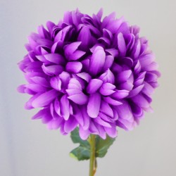 Artificial Pompom Chrysanthemum Purple 65cm - C006 E1
