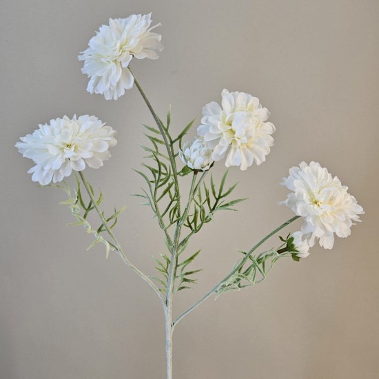 Artificial Spray Chrysanthemums Cream 60cm  - C123 A2