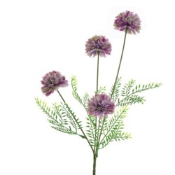 Artificial Pompom Chrysanthemum Spray Purple 48cm - C071 C1