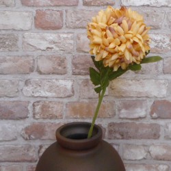 Artificial Pompom Chrysanthemum Caramel Latte 65cm - C050 