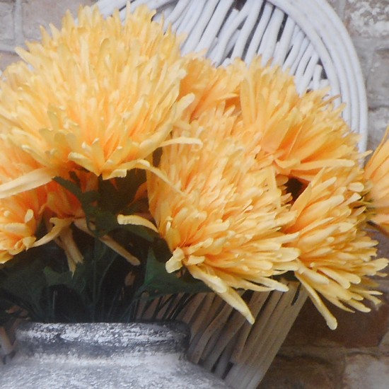 Artificial Spider Chrysanthemums Yellow 64cm - S134 S3