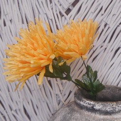 Artificial Spider Chrysanthemums Yellow 64cm - S134 S3