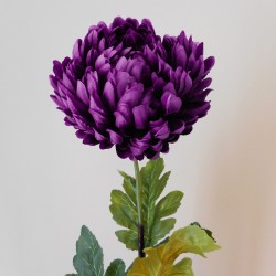 Artificial Flowers Bloom Chrysanthemums Purple 82cm - C259 D4