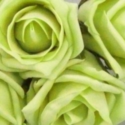 Colourfast Cottage Foam Roses Bundle Lime Green 6 Pack 24cm - R388 T2