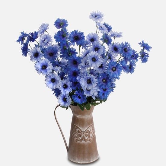 Budget Artificial Cornflowers Pale Blue 50cm - C062 I3