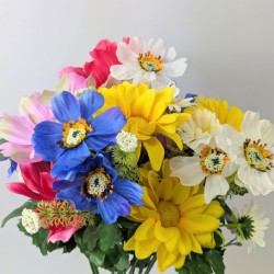 Artificial Cosmos, Daisies and Dahlia Bouquet 40cm - C022 M1