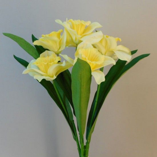 Artificial Daffodils Bunch 7 Flowers 47cm - D114 D3