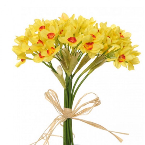 Artificial Daffodil Bundle Tete a Tete 34cm - D043 C2