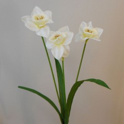 Artificial Daffodils White 60cm - D113 C1