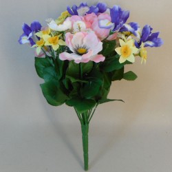 Artificial Spring Flower Bouquet Mixed 35cm - S094 BX13
