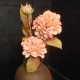 Artificial Dahlias Spray Peach 66cm - D040 D1