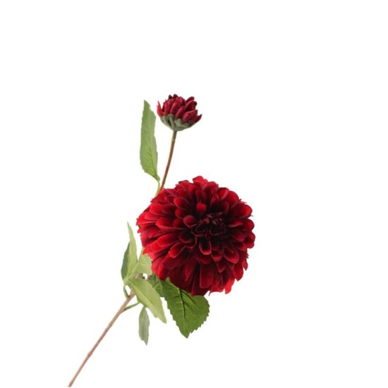 Artificial Ball Dahlia Red 63cm - D038 D2
