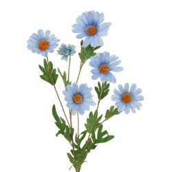 Silk Daisies | Artificial Daisy Blue 75cm - D011 E2