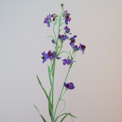 Artificial Meadow Delphiniums Blue Purple Flowers 76cm - D154 D4