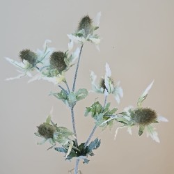 Artificial Eryngium Thistles Sea Holly Green 82cm - E007 
