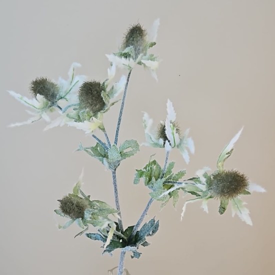 Artificial Eryngium Thistles Sea Holly Green 82cm - E007 
