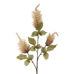 Faux Bottle Brush Flowers Mocha 93cm - B011 LL4