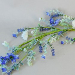 English Garden Flowers Garland Blue 90cm - MED011 KK2