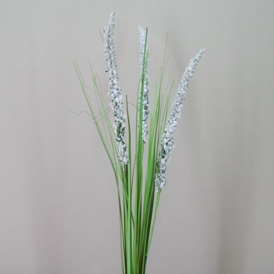 Flowering Artificial Grass White Green 74cm - F047 F2