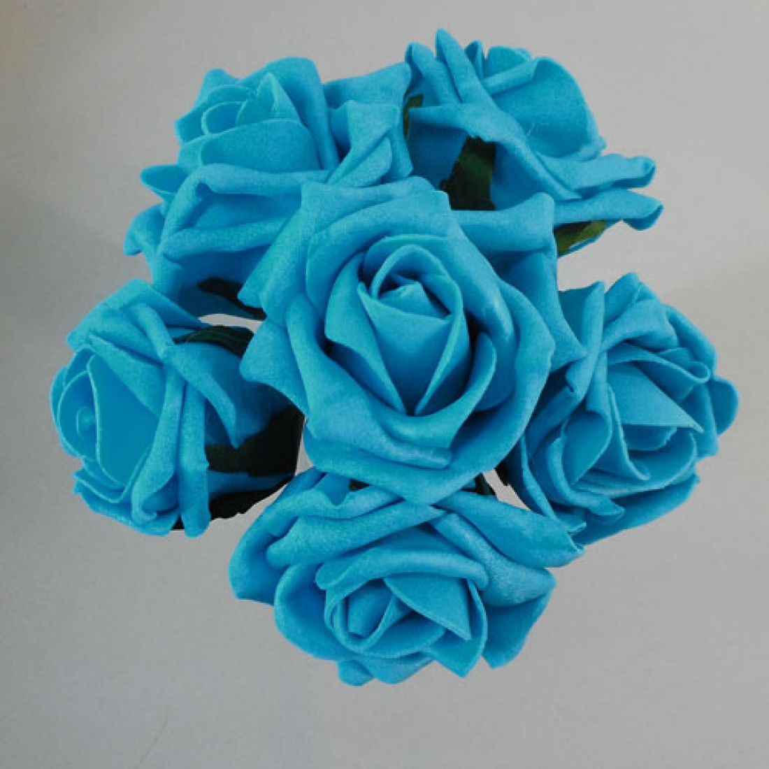 Colourfast Cottage Foam Roses Bundle Petrol Blue 6 Pack 24cm | Foam Flowers