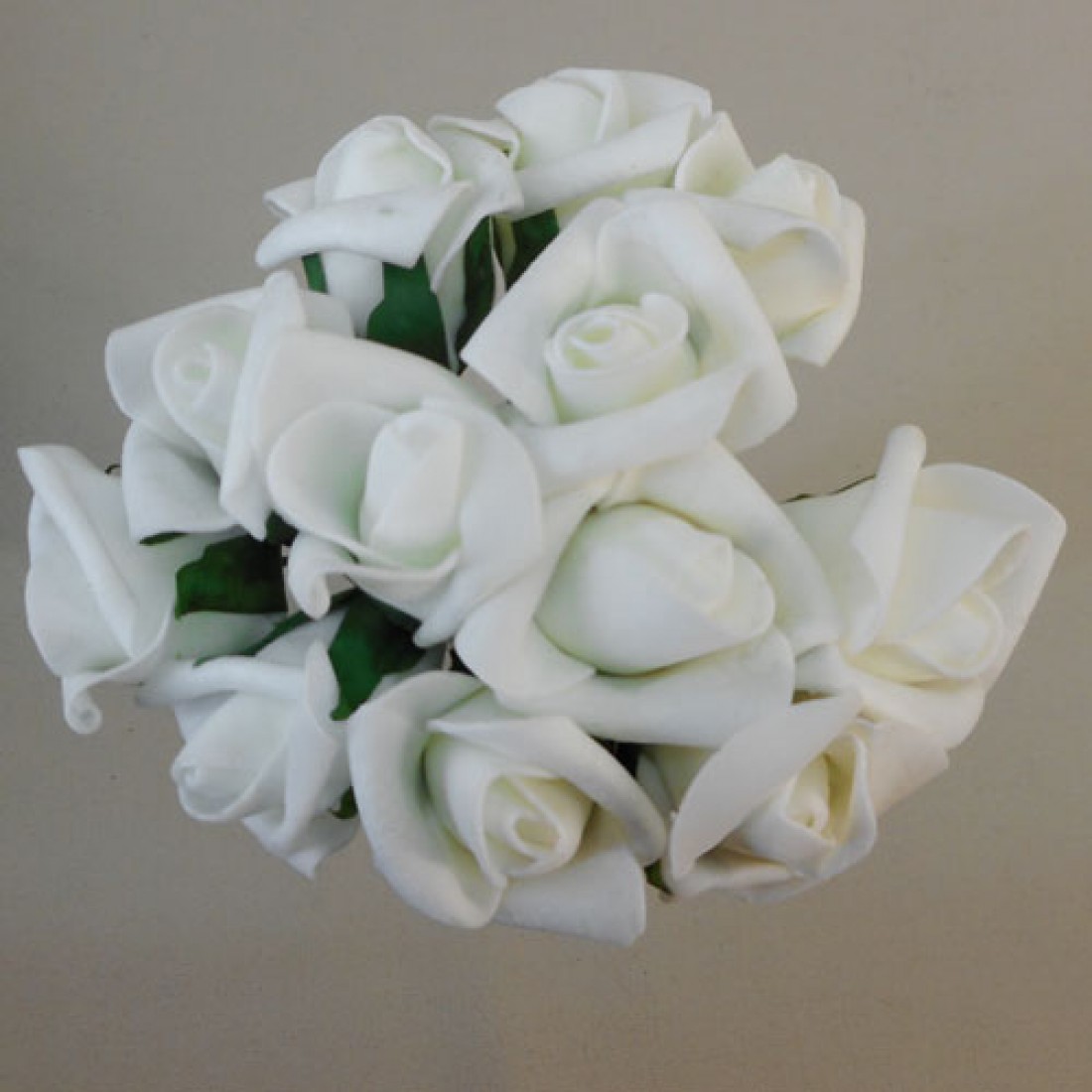 Colourfast Foam Rose Buds Ivory 12 pack 20cm | Foam Flowers