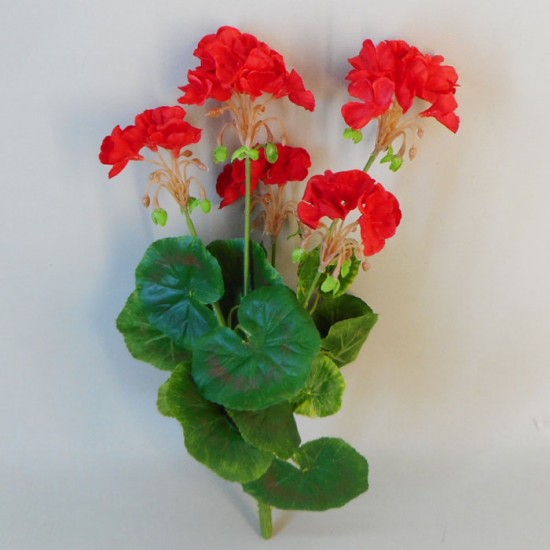 Artificial Geranium Plant Red 36cm - G189 H3