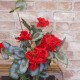 Trailing Artificial Geraniums Plants Red 77cm - G080 P3