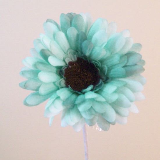 teal artificial flowers