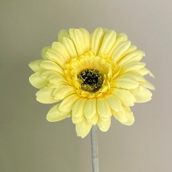 Artificial Gerbera Yellow 53cm - G098
