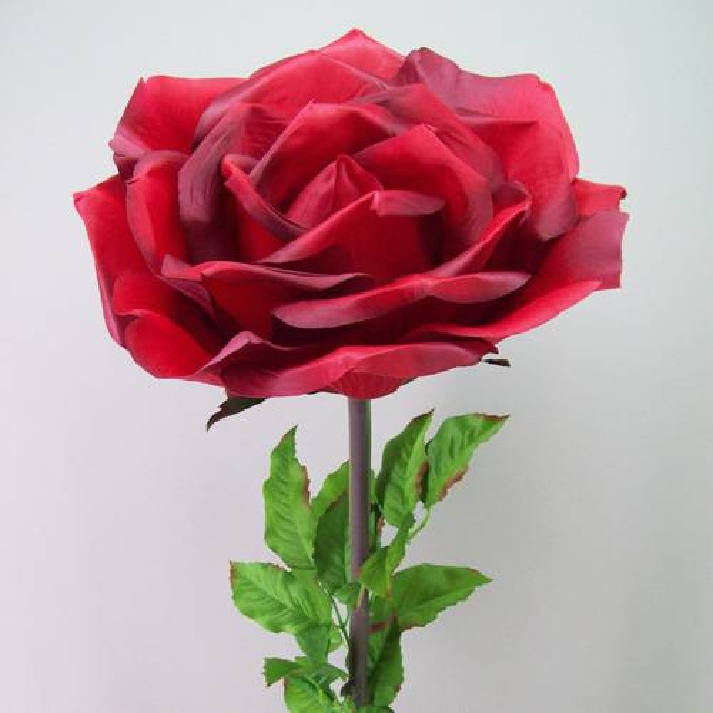 Giant Silk Rose Red | VM Display Prop | Artificial Flowers