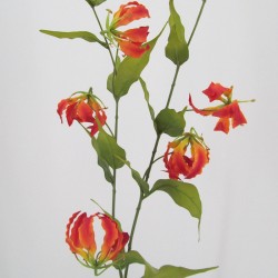 Silk Gloriosa Flame Lily Orange 98cm - G010c E3