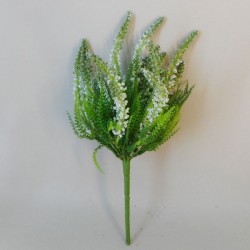 Artificial Heather Plants White 18cm - H032 G3