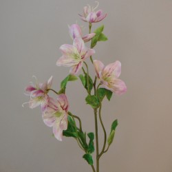 Artificial Helleborus Christmas Roses Cream Pink 59cm - H054 G2