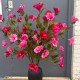 Artificial Hibiscus Spray Cerise Pink 117cm - H062 N2