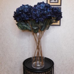 Luxury Artificial Hydrangeas Dark Blue 68cm - X21067 BX18