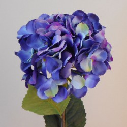 Large Artificial Hydrangeas Midnight Purple 80cm - H061 O1