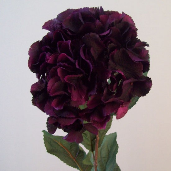 Artificial Hydrangeas Aubergine Plum 72cm - H129 