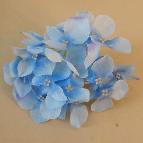 Artificial Hydrangeas Blue Heads Only 11cm - H085 H1